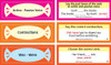 Active - Passive Voice, educational poster showing example sentences for active and passive voice.