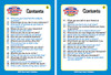 Questions at School! Fun Decks - Table of Contents, featuring a list of questions for students and teachers such as 'What are your least favorite subjects in school?', 'When do you need help during class?', and 'Why is it important to make up work when you're absent?'.