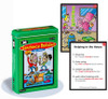 Sentence Building Fun Deck, educational card game with colorful illustrations for children and example sentences for language learning.