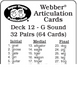 Webber Articulation Cards Set 2