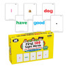 First 100 Sight Words plus Sentence Building, educational flashcard game for children, featuring colorful word cards with words like I, see, a, cat, dog, and have, in a yellow box packaging.