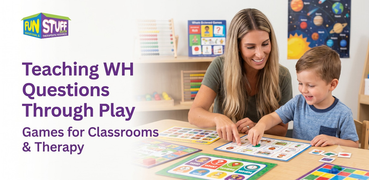 Teaching WH Questions Through Play: Two Games for Classrooms and Therapy