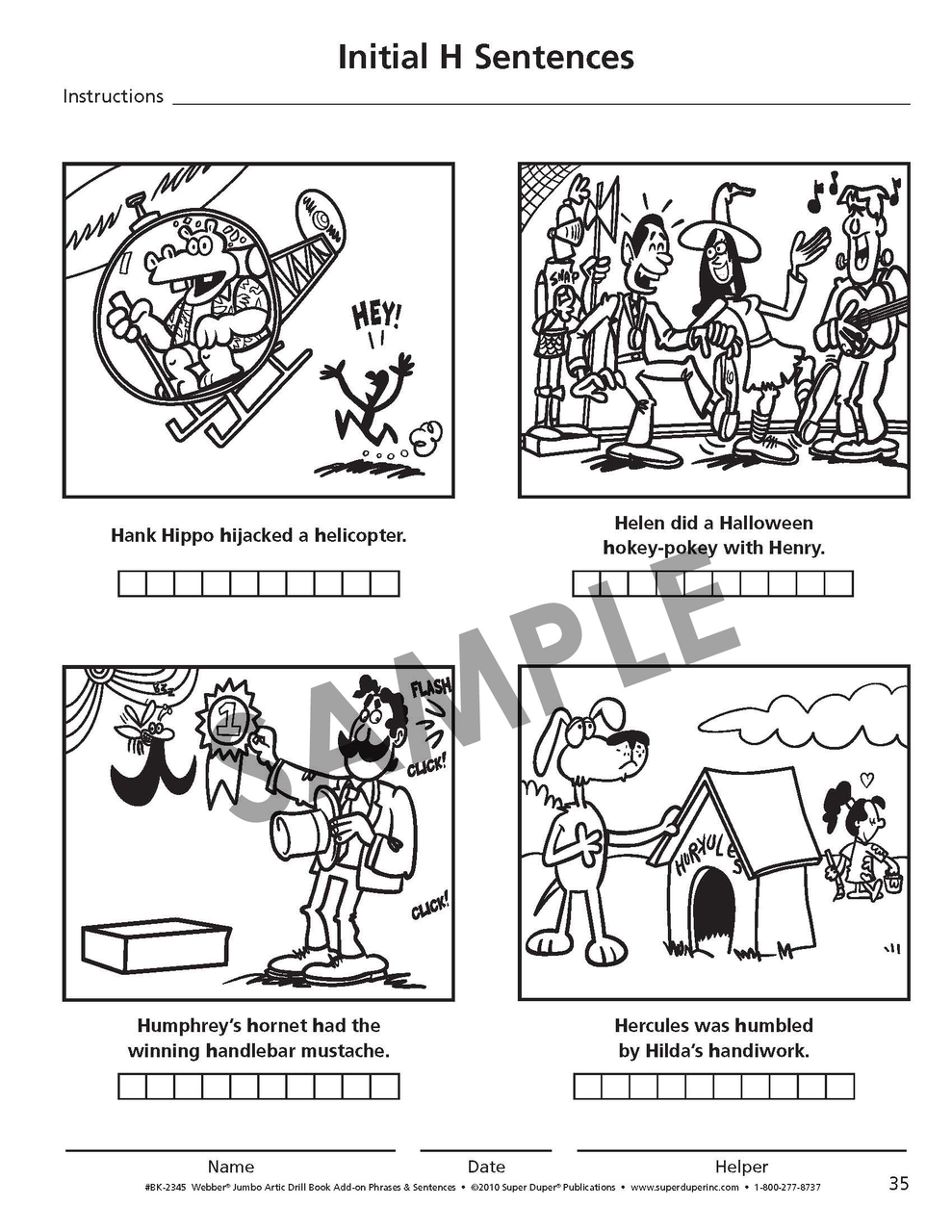 Jumbo Artic Drill Book Phrases  Sentences Add-On Fun Stuff Educational   Therapeutic Resources
