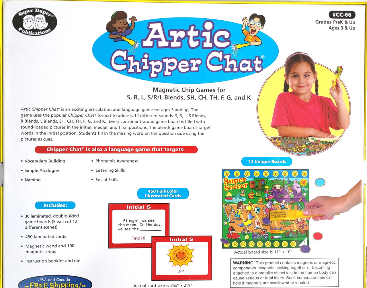 Super Duper Publications | WH Chipper Chat® Magnetic Game with Magic Wand  | Educational Learning Resource for Children