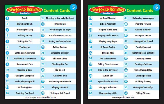 Sentence Building Fun Deck - educational tool for kids