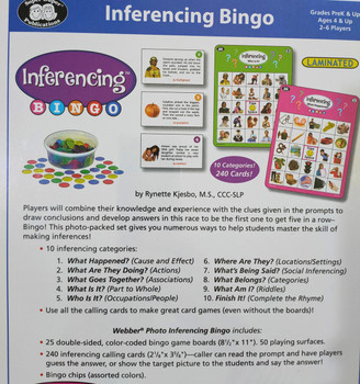 Webber Inferencing Bingo