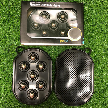 Double-sided Sensory Massage Glove - Massage Roller side & Spikey side)