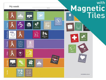 Weekly Reminder Chart (60 Tiles+Chart) - Magnetic Weekly Reminder Chart (60 Tiles+Chart) - Magnetic