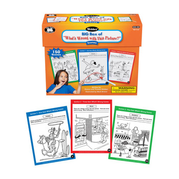 Webber Big Box of What's Wrong With This Picture? Scenes, educational children's activity set with 150 scenes for spotting wrong items