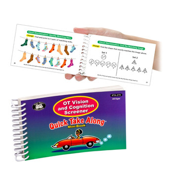 OT Vision and Cognition Screeners, quick take along mini-book for visual discrimination and matching skills development.