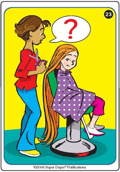 Haircut Show, a girl getting a haircut from a female hairdresser in a salon