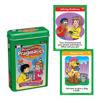 Practicing Pragmatics Fun Deck with sample cards