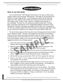 126 Fold & Say "WH" Question Scenes 126 Fold & Say "WH" Question Scenes
