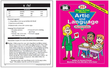251 Three to Five Minute Artic & Language Activities