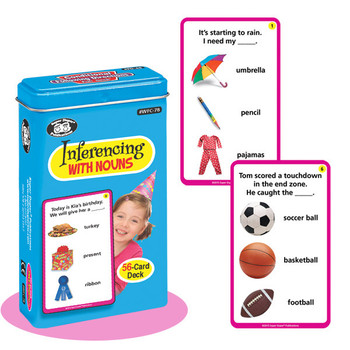 Inferencing with Nouns Card Deck, educational card game for learning nouns and inference skills for children.