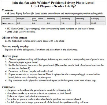 Webber Problem Solving Photo Lotto