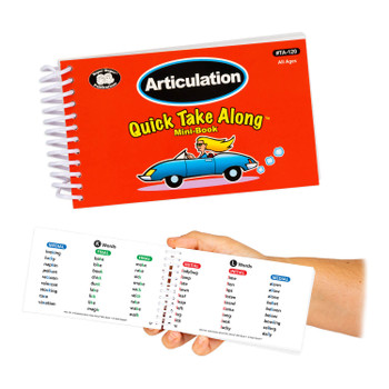 Articulation Quick Take Along book with open page example