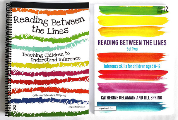 Reading Between the Lines, colorful educational books for teaching inference skills to children aged 8-12.