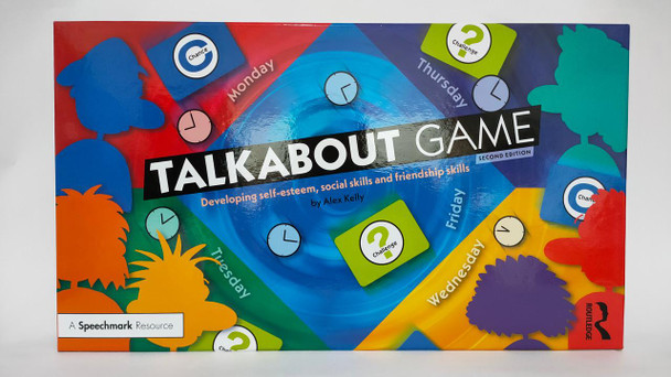 Talkabout Game, colorful educational board game for developing self-esteem, social skills, and friendship skills.