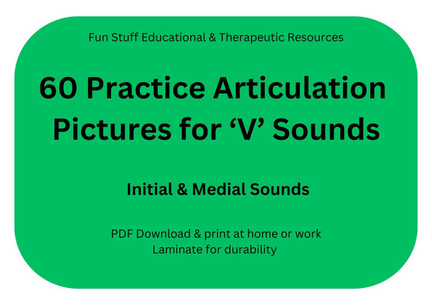 60 Practice Articulation Pictures for 'V' Sounds