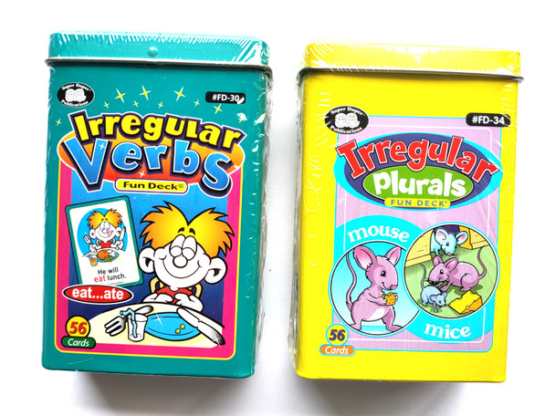 Irregular Verbs & Irregular Plurals Fun Deck Combo