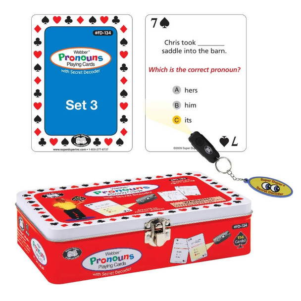Webber Pronouns Playing Cards With Secret Decoder