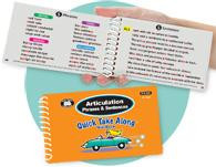 Articulation Phrases & Sentences Quick Take Along Mini-Book with open page example