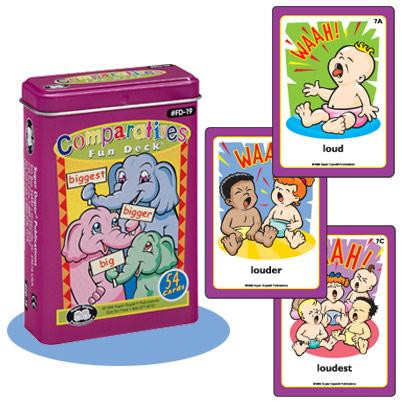 The Comparatives Fun Deck  with sample cards