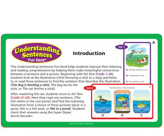 Understanding Sentences Fun Deck