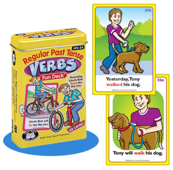 Regular Past Tense Verbs Fun Deck