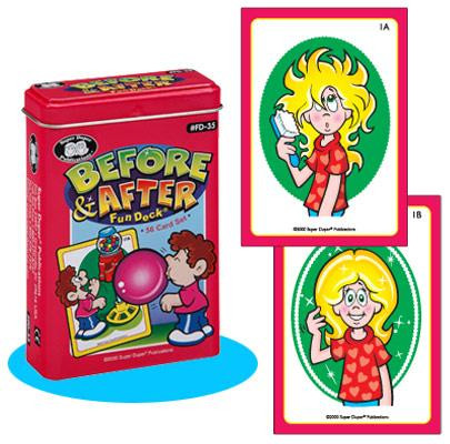 Before And After Fun Deck tin with sample cards