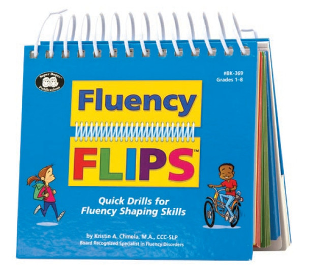 Fluency Flips, colorful quick drills book for fluency shaping skills for grades 1-8