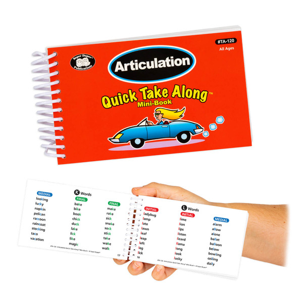 Articulation Quick Take Along book with open page example