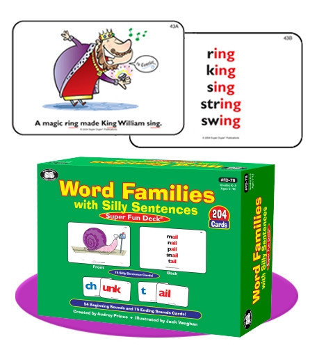 Word Families with Silly Sentences - Super Fun Deck