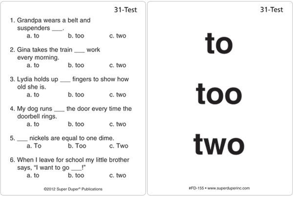 Homophones in Sentences - Super Fun Deck