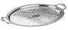 Queen Anne Shallow Oval Tray/Handles  1 5/8"h x 13"w x 19 7/8"l English Silver Plate (Tarnish Resistant). SKU #: 0/6463.
