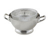 Caviar 2 Handle Hotel Plain 5" Bowl  With Glass Insert Silver Plate (COPY). SKU #: C2007.