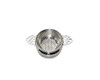 Heavy 2 Handle Tea Strainer & Base Silver Plate