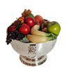 12" Embossed Silver Plated Bowl With Lion Mask Drop Ring Handles Circa 1900.SKU: ANT4139
