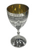 Pair Superb Hand Engraved Goblets 6.75"h With Matching Wine Jug 11.5"h English Silver Plate c.1865. SKU #: ANT2798.