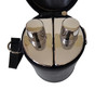 Duo Flask Set, Black Leather, 2 X 20oz Flasks. SKU #: KMST33.