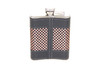 Hip Flask Captive Top, Tartan STAINLESS 6 ounce. SKU #: KMST11.