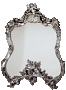 Sterling Silver Mirror Victorian Design with Velvet Back 11" x 14". SKU #: J401V.