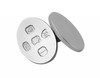 Heavy gauge feature hallmark oval chain link cufflinks (CU411)
