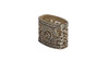 Pierced Rectangular Napkin Ring Silver Plate. SKU #: C1780.