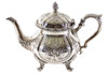 Tea Set 3pcs chased Silver plate C. 1940 (A9010)