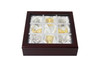 Large Silver Plate & Gold Plate Golf Ball Tic Tac Toe Game. SKU #: KMJA117.