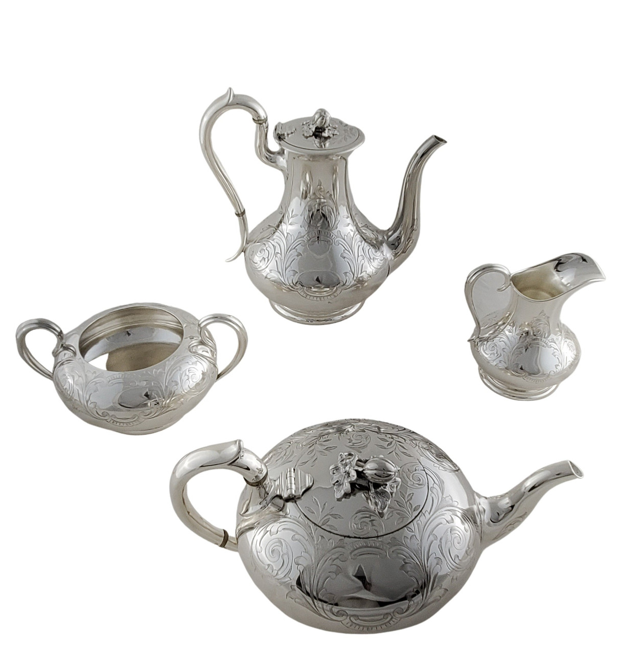 Elkington English Silverplate Tea & Coffee Service together with a
