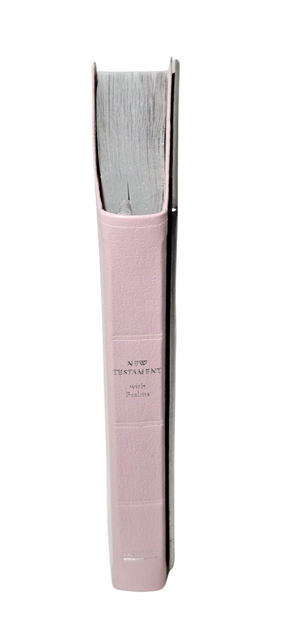 Pink Child's Size New Testament Bible With Engravable Pewter