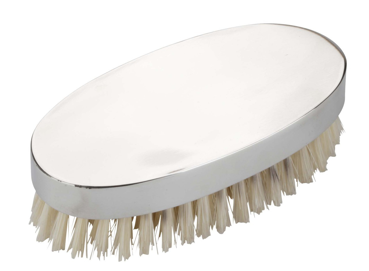 Military Brush Plain English Pewter. SKU #: P860BR. - Corbell